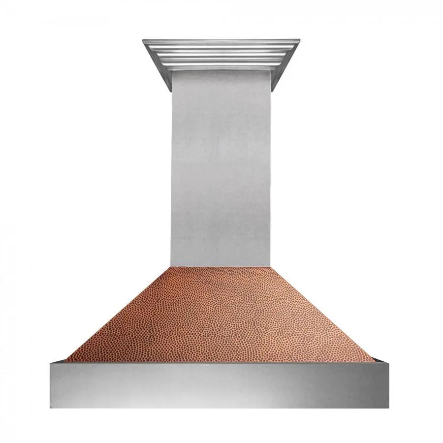 ZLINE 30" Snow Finish Wall Range Hood, Hammered Copper Shell, 8654HH-30 by Farmhouse Kitchen and Bath