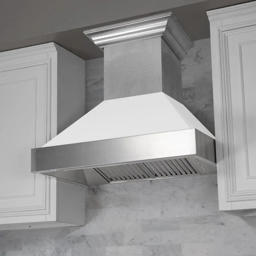 ZLINE 30" Snow Finish Wall Range Hood, White Matte Shell, 8654WM-30 by Farmhouse Kitchen and Bath
