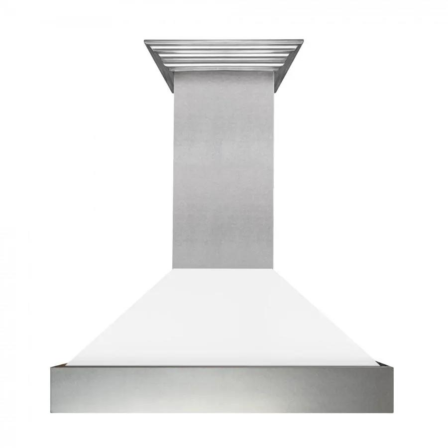 ZLINE 30" Snow Finish Wall Range Hood, White Matte Shell, 8654WM-30 by Farmhouse Kitchen and Bath
