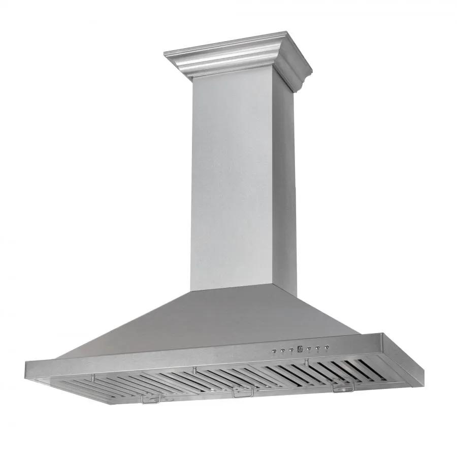 ZLINE 30" Snow Finished Stainless Steel Wall Mount Range Hood, 8KBS-30 by Farmhouse Kitchen and Bath