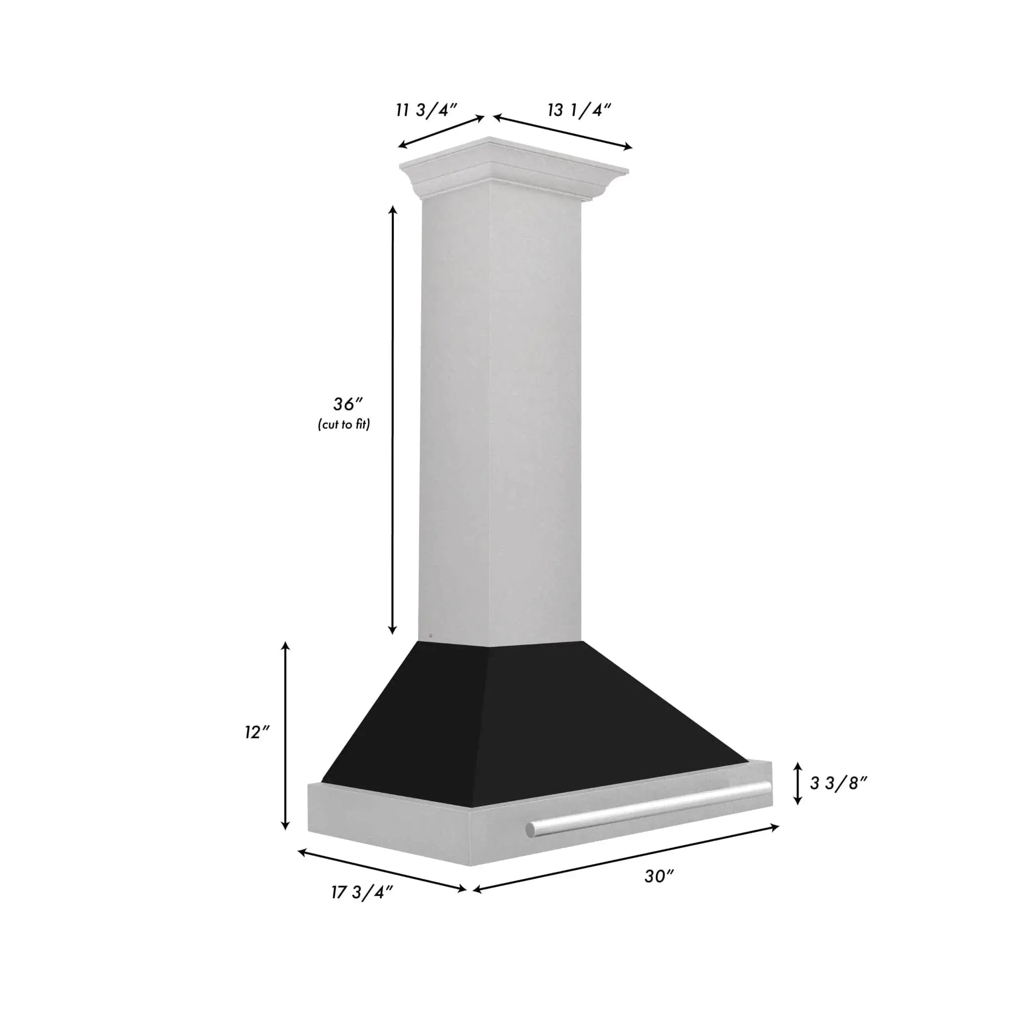 ZLINE 30" Stainless Range Hood Shell, Stainless Handle KB4SNX-BLM-30 by Farmhouse Kitchen and Bath