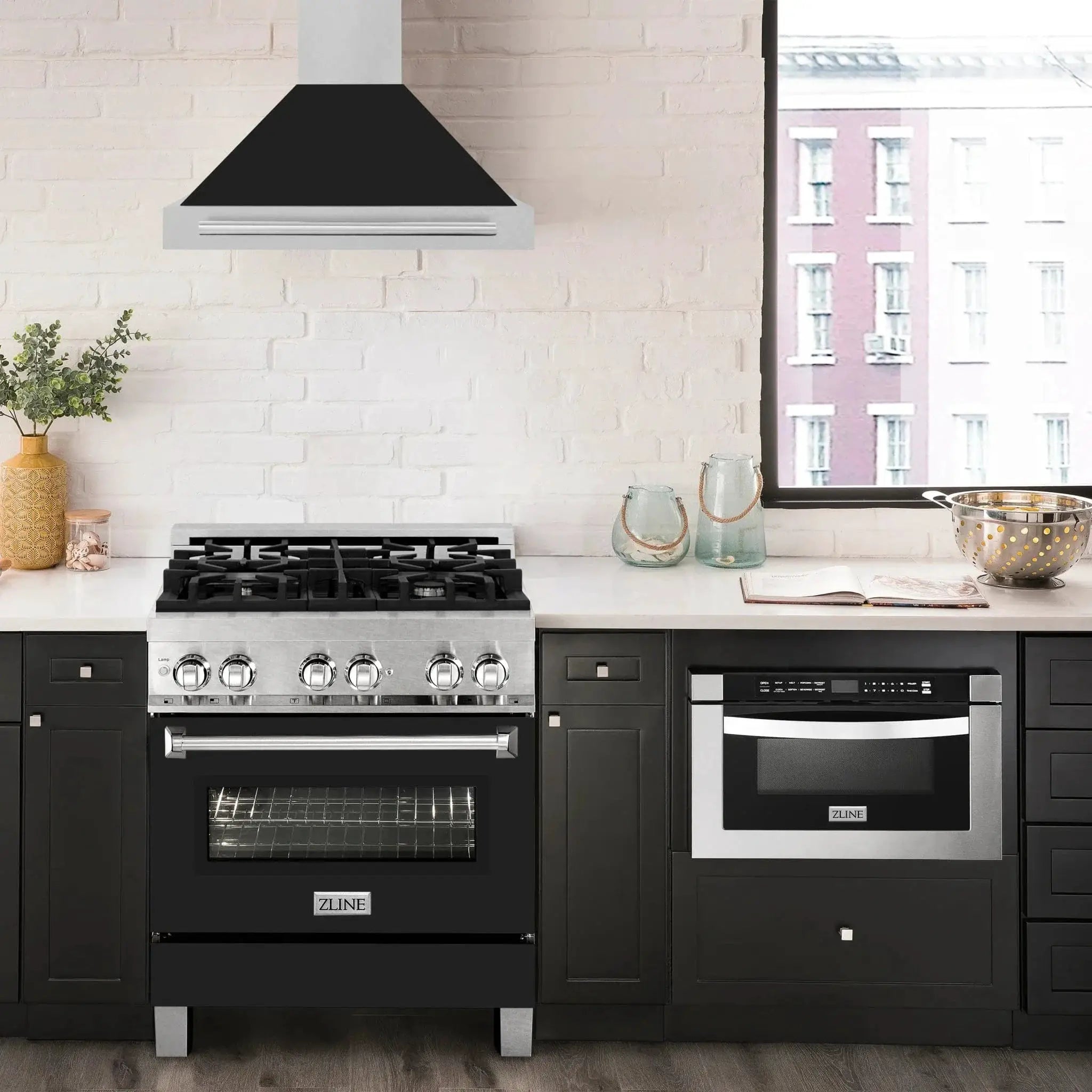 ZLINE 30" Stainless Range Hood Shell, Stainless Handle KB4SNX-BLM-30 by Farmhouse Kitchen and Bath