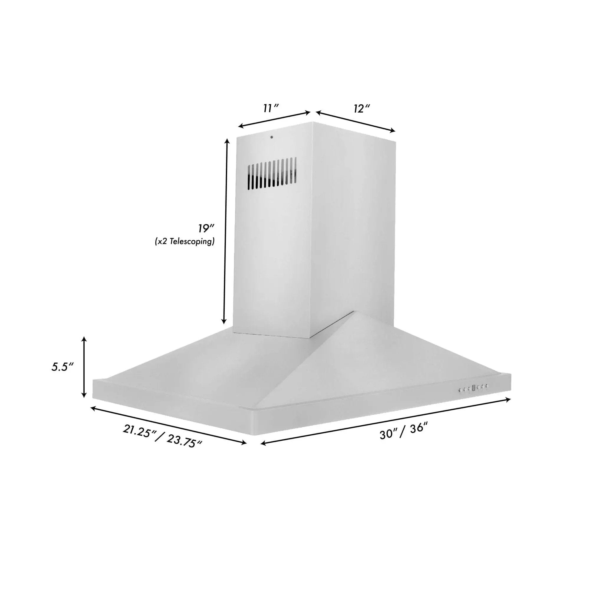 ZLINE 30" Stainless Steel Island Range Hood, GL1i-30 by Farmhouse Kitchen and Bath