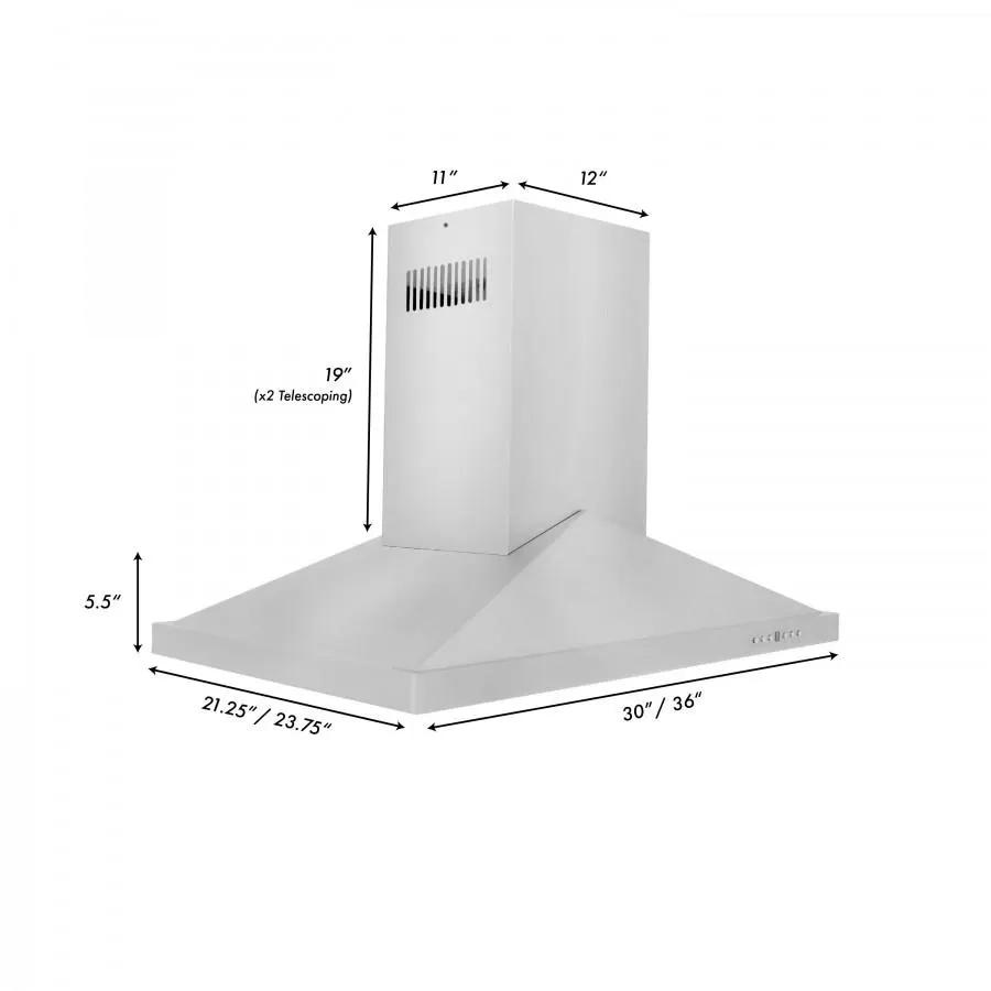 ZLINE 30" Stainless Steel Island Range Hood, GL1i-30 by Farmhouse Kitchen and Bath