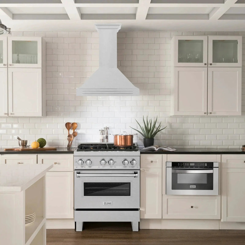 ZLINE 30" Stainless Steel Range Hood, Stainless Steel Handle KB4SNX-30 by Farmhouse Kitchen and Bath