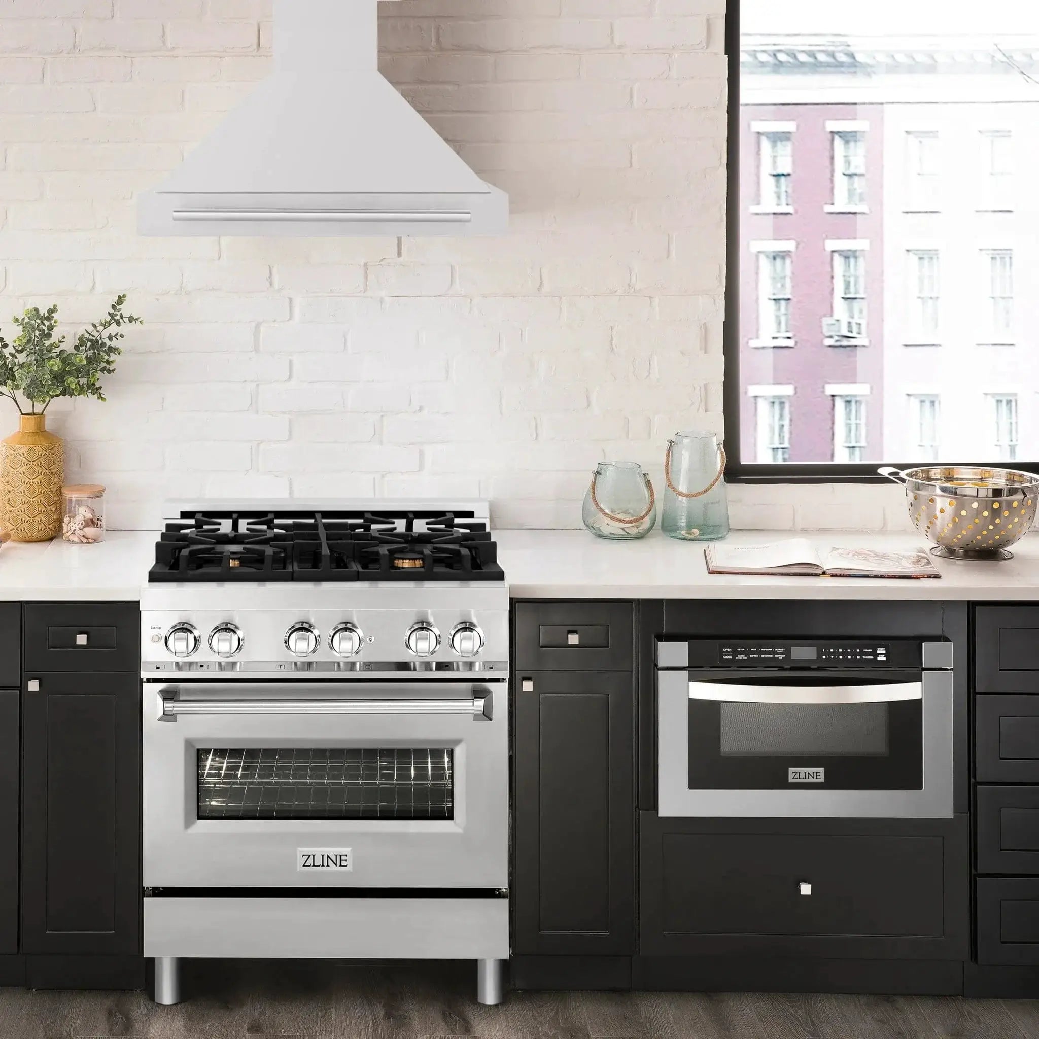 ZLINE 30" Stainless Steel Range Hood with Stainless Steel Handle KB4STX-30 by Farmhouse Kitchen and Bath
