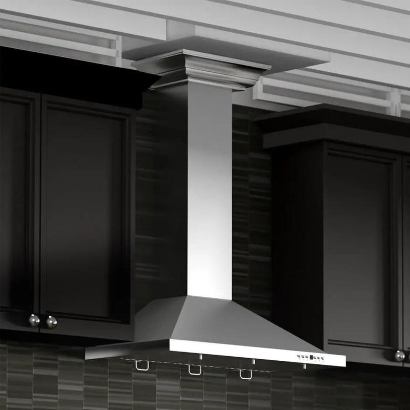 ZLINE 30" Stainless Steel Wall Range Hood, Crown Molding, KBCRN-30 by Farmhouse Kitchen and Bath