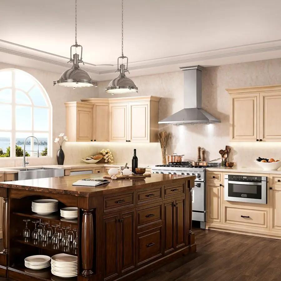 ZLINE 30" Stainless Steel Wall Range Hood, Crown Molding, KL2CRN-30 by Farmhouse Kitchen and Bath