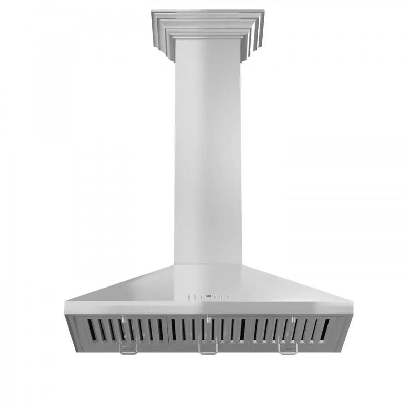 ZLINE 30" Stainless Steel Wall Range Hood, Crown Molding, KL2CRN-30 by Farmhouse Kitchen and Bath