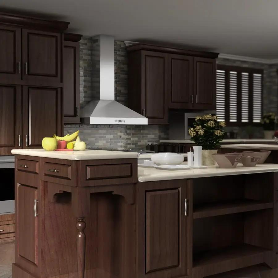 ZLINE 30" Stainless Steel Wall Range Hood, Crown Molding, KL3CRN-30 by Farmhouse Kitchen and Bath