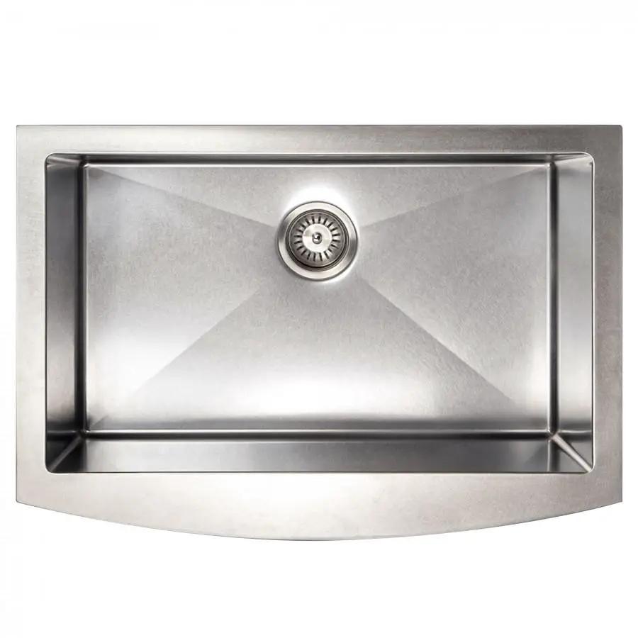 ZLINE 30" Undermount Single Bowl Apron Sink Stainless Steel, SAS-30S by Farmhouse Kitchen and Bath