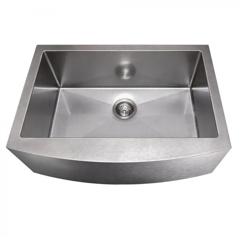 ZLINE 30" Undermount Single Bowl Apron Sink Stainless Steel, SAS-30S by Farmhouse Kitchen and Bath
