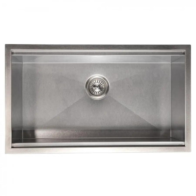 ZLINE 30" Undermount Single Bowl Ledge Sink Stainless Steel, SLS-30S by Farmhouse Kitchen and Bath