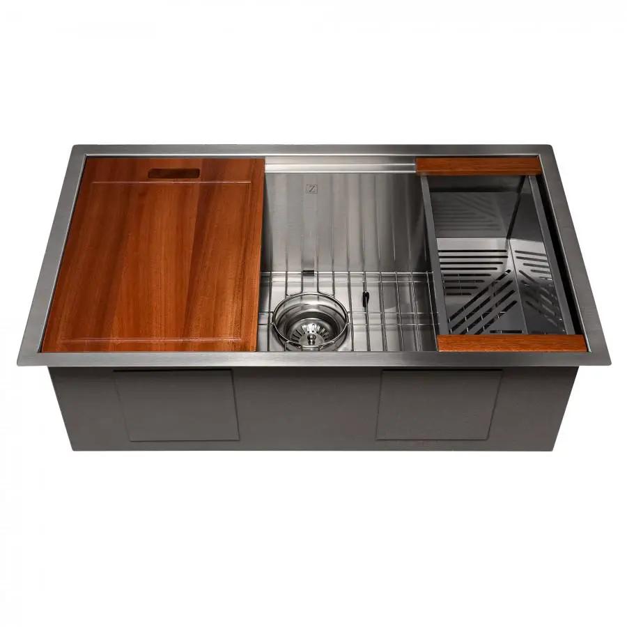 ZLINE 30" Undermount Single Bowl Ledge Sink Stainless Steel, SLS-30S by Farmhouse Kitchen and Bath