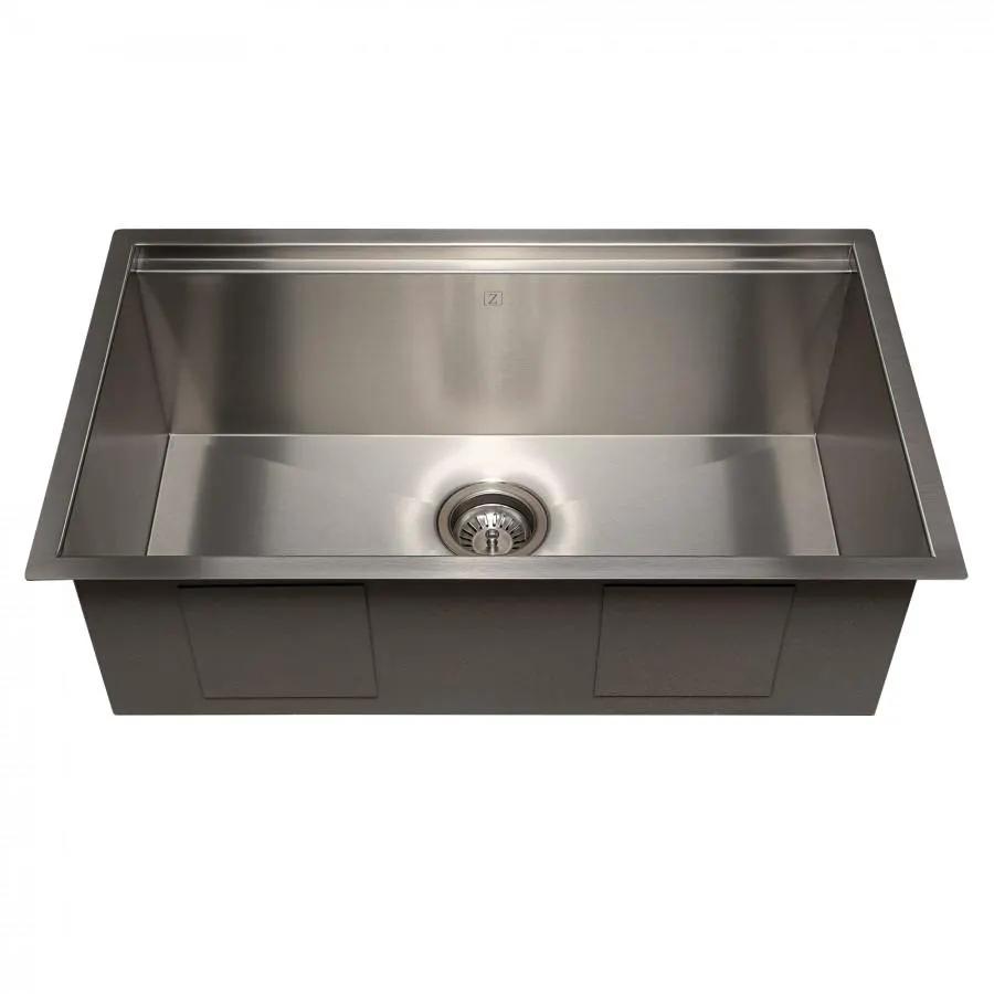 ZLINE 30" Undermount Single Bowl Ledge Sink Stainless Steel, SLS-30S by Farmhouse Kitchen and Bath
