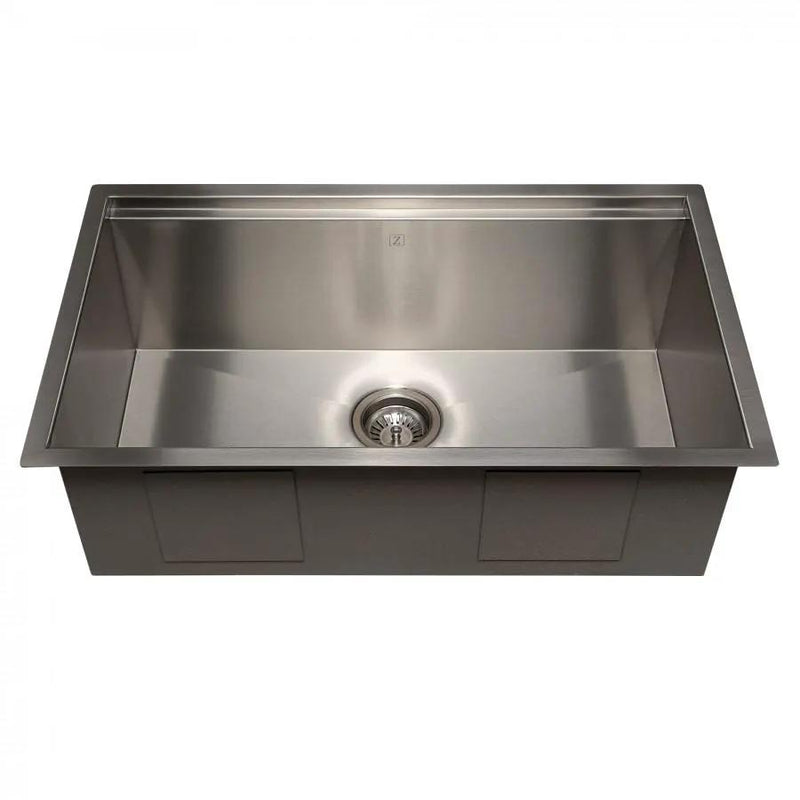 ZLINE 30" Undermount Single Bowl Ledge Sink Stainless Steel, SLS-30S by Farmhouse Kitchen and Bath
