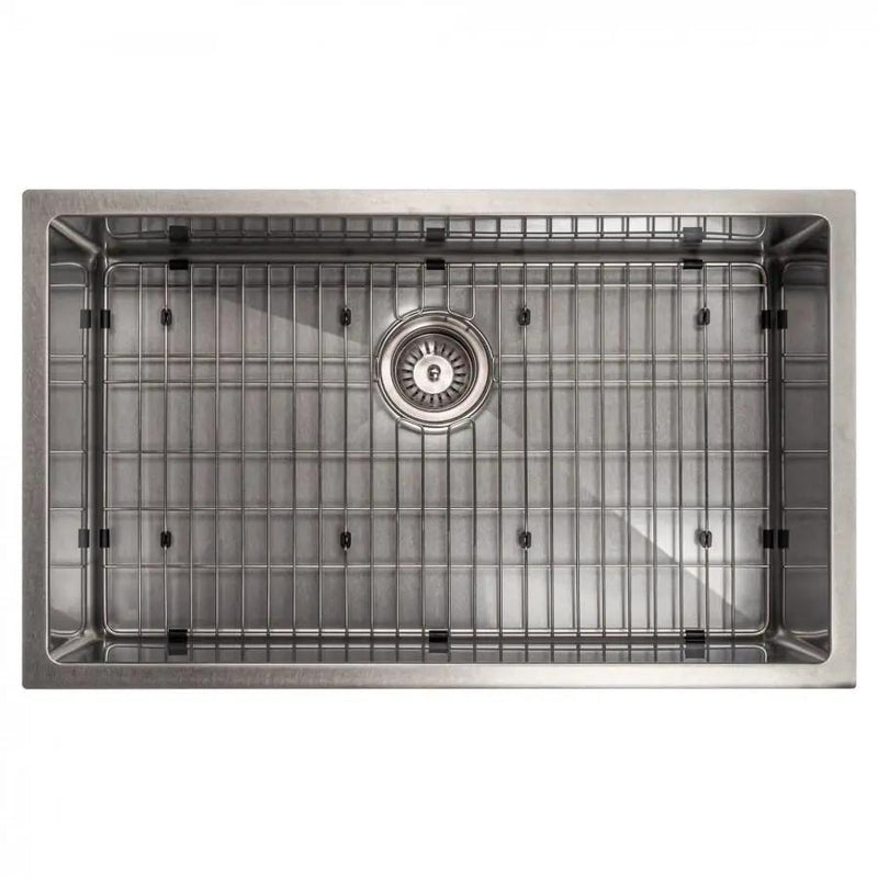 ZLINE 30" Undermount Single Bowl Sink DuraSnow Stainless Steel, SRS-30S by Farmhouse Kitchen and Bath