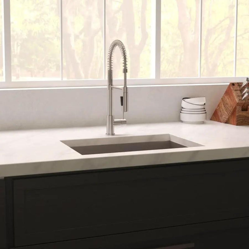 ZLINE 30" Undermount Single Bowl Sink DuraSnow Stainless Steel, SRS-30S by Farmhouse Kitchen and Bath