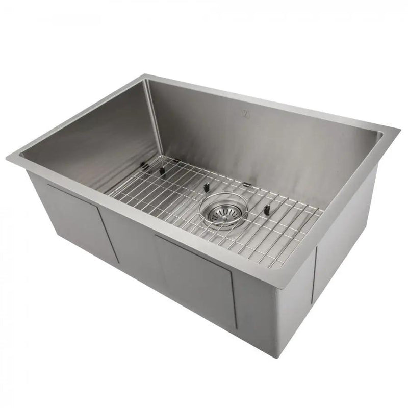 ZLINE 30" Undermount Single Bowl Sink in Stainless Steel, SRS-30 by Farmhouse Kitchen and Bath