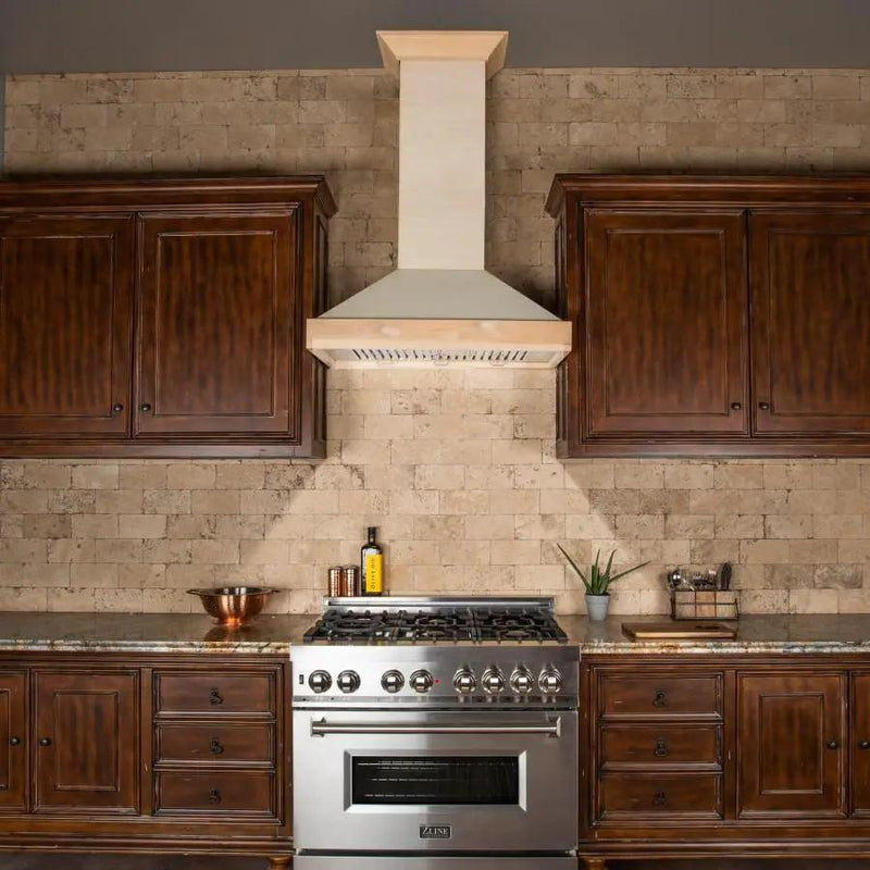 ZLINE 30" Unfinished Wooden Wall Range Hood, KBUF-30 by Farmhouse Kitchen and Bath
