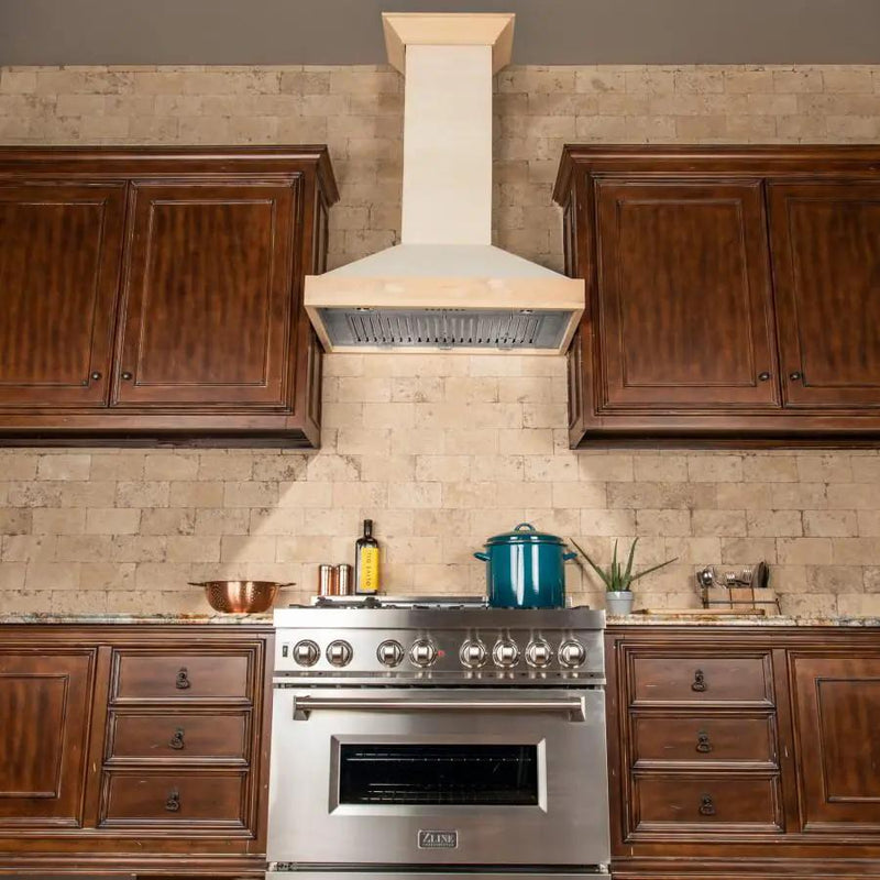 ZLINE 30" Unfinished Wooden Wall Range Hood, KBUF-30 by Farmhouse Kitchen and Bath