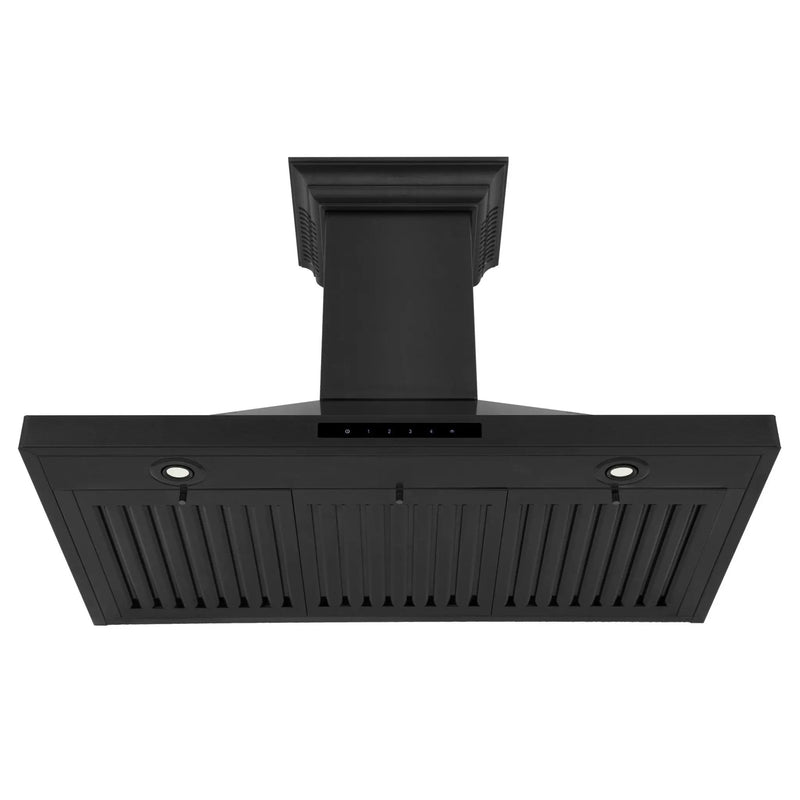 ZLINE 30" Wall Black Stainless Range Hood, Crown Speakers, BSKBNCRN-BT-30 by Farmhouse Kitchen and Bath