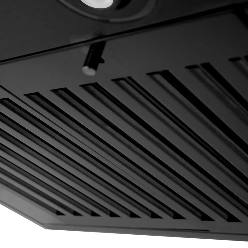 ZLINE 30" Wall Mount Range Hood, Black Stainless Steel, BSKENCRN-30 by Farmhouse Kitchen and Bath
