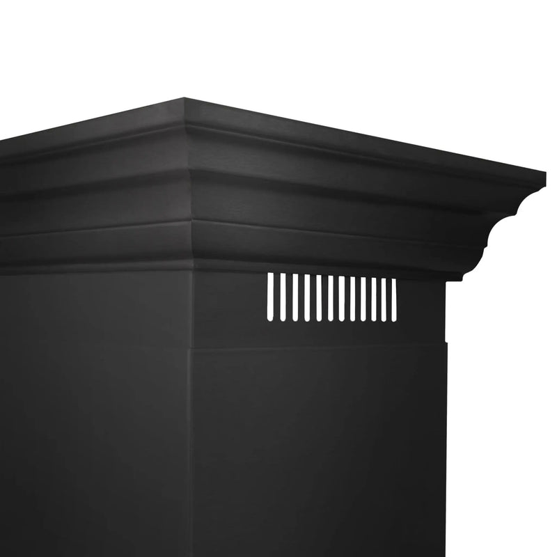 ZLINE 30" Wall Mount Range Hood, Black Stainless Steel, BSKENCRN-30 by Farmhouse Kitchen and Bath