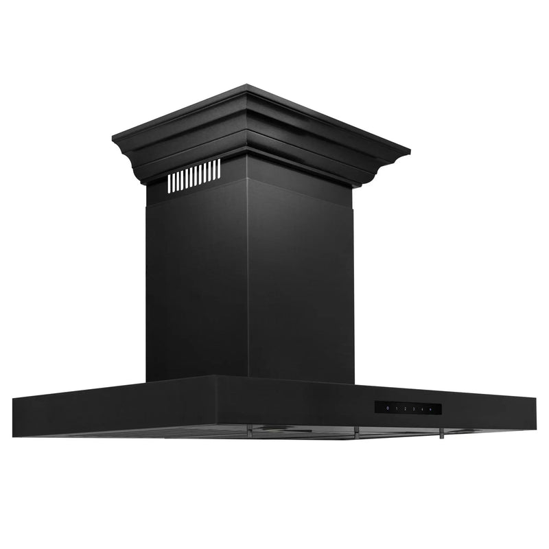 ZLINE 30" Wall Mount Range Hood, Black Stainless Steel, BSKENCRN-30 by Farmhouse Kitchen and Bath