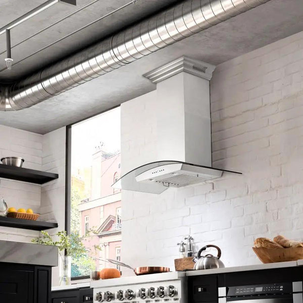 ZLINE 30" Wall Range Hood, Built-in CrownSound® Bluetooth Speakers, KZCRN-BT-30, photo 2 of 12