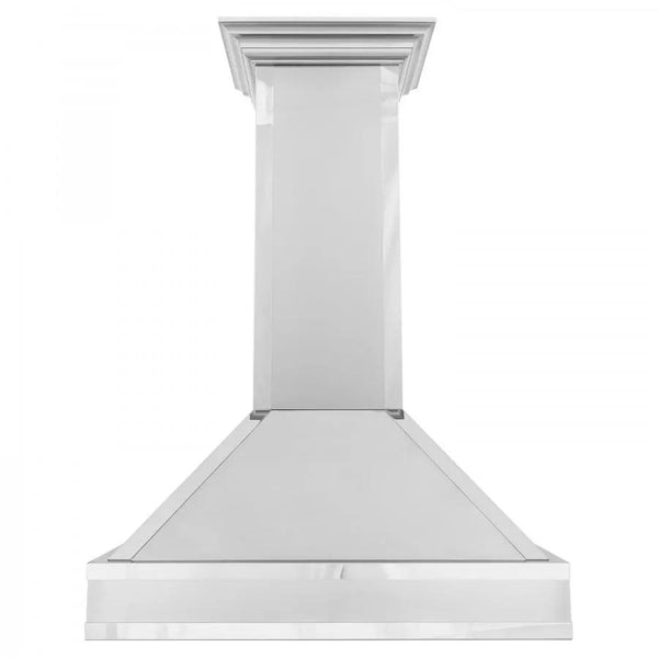 ZLINE 30" Wall Range Hood. DuraSnow Stainless, Mirror Accents, 655MR-30, photo 2 of 12