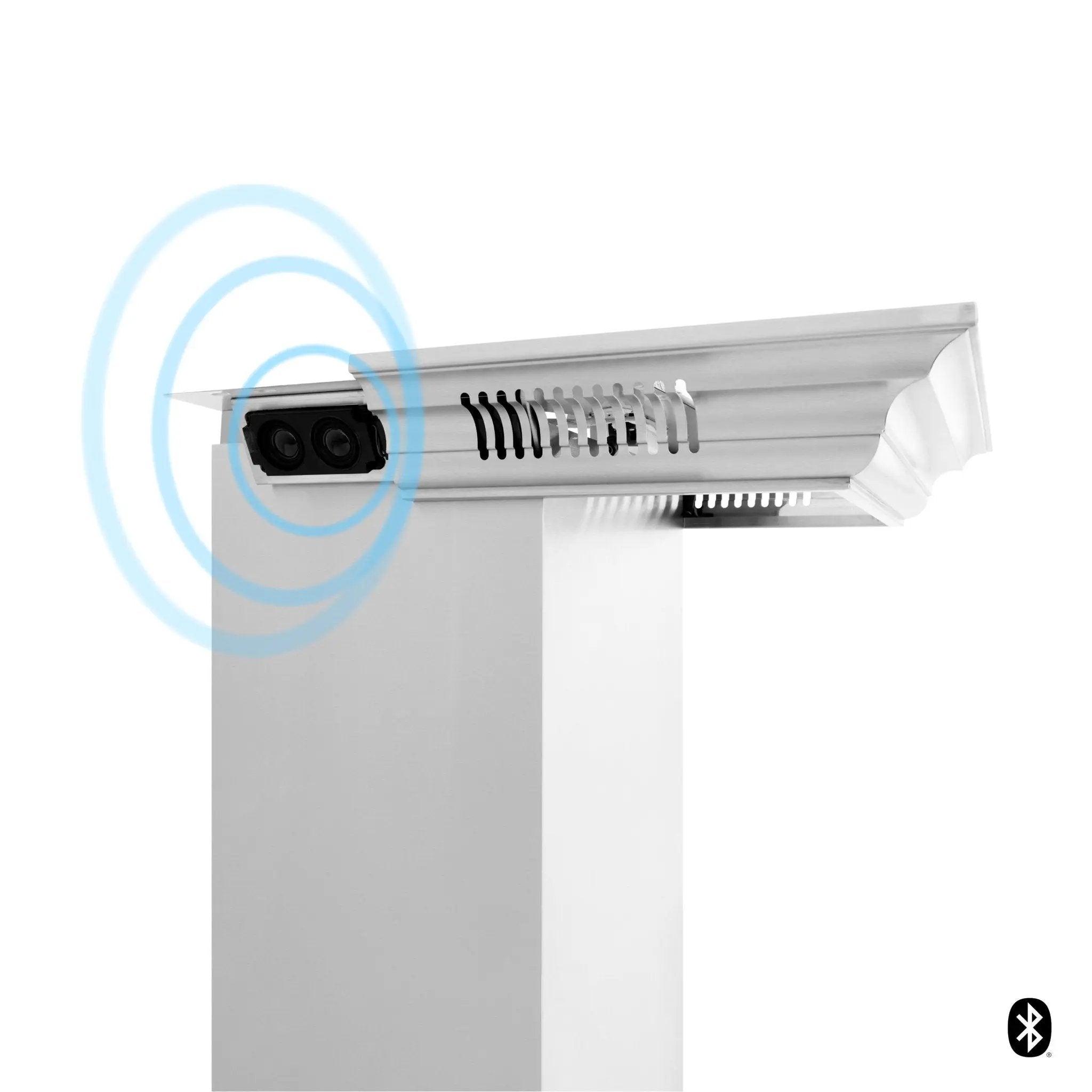 ZLINE 30" Wall Range Hood, Stainless, Bluetooth Speakers, KNCRN-BT-30 by Farmhouse Kitchen and Bath