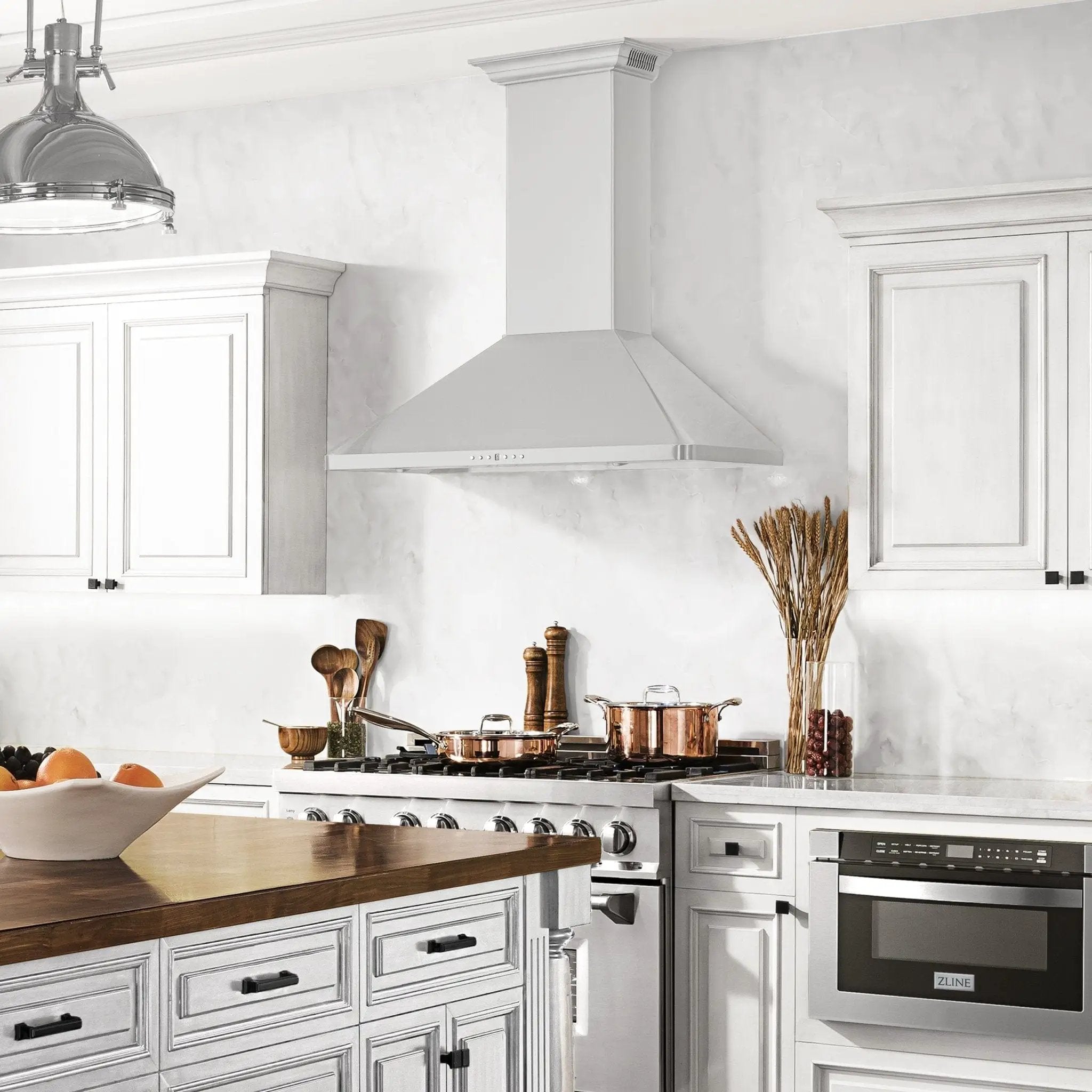 ZLINE 30" Wall Range Hood, Stainless, CrownSound Speakers, KF1CRN-BT-30 by Farmhouse Kitchen and Bath