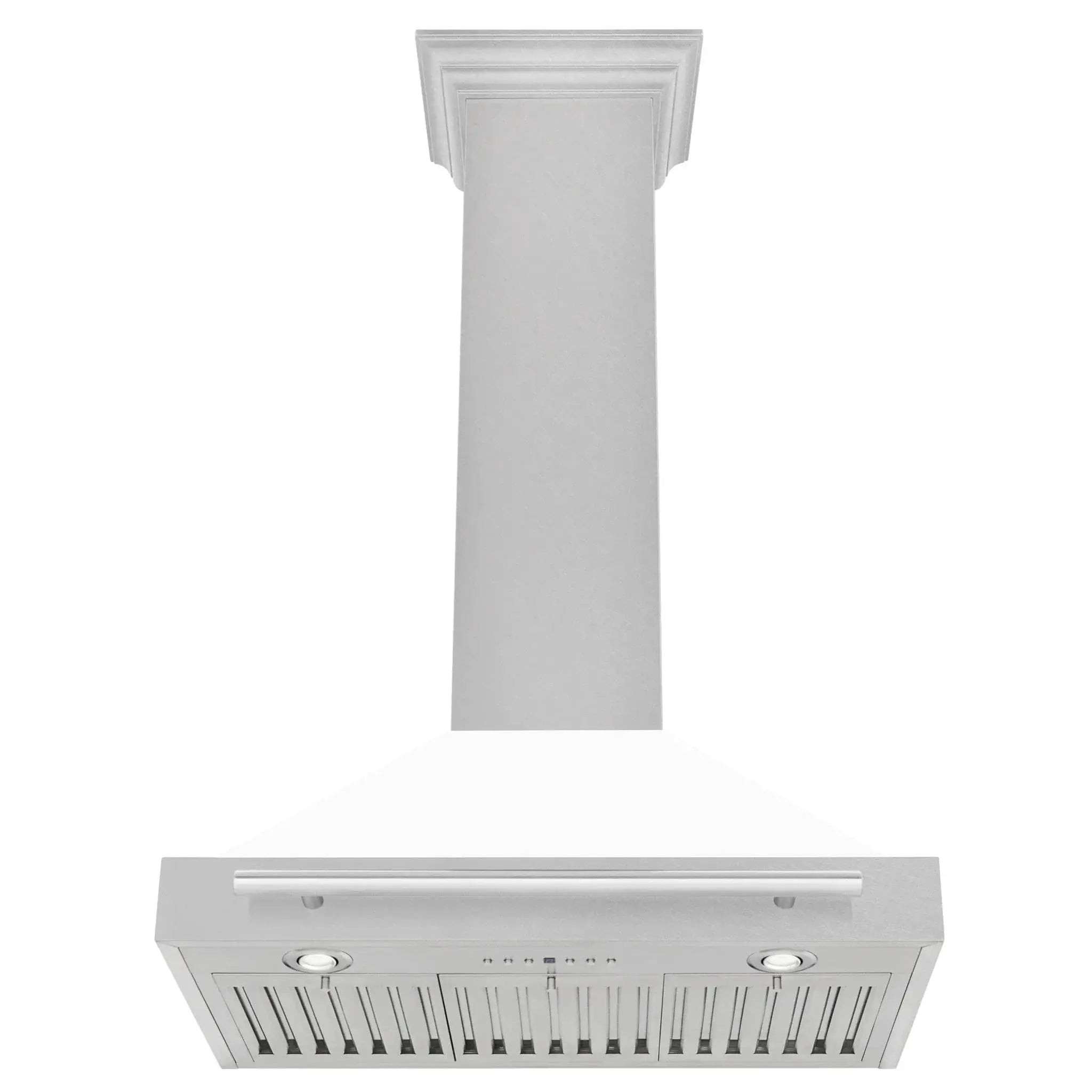 ZLINE 30" White Matte Range Hood, Stainless Steel Handle KB4SNX-WM-30 by Farmhouse Kitchen and Bath