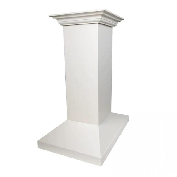 ZLINE 30" Wooden Island Mount Range Hood in Cottage White, KBiTT-RD-30