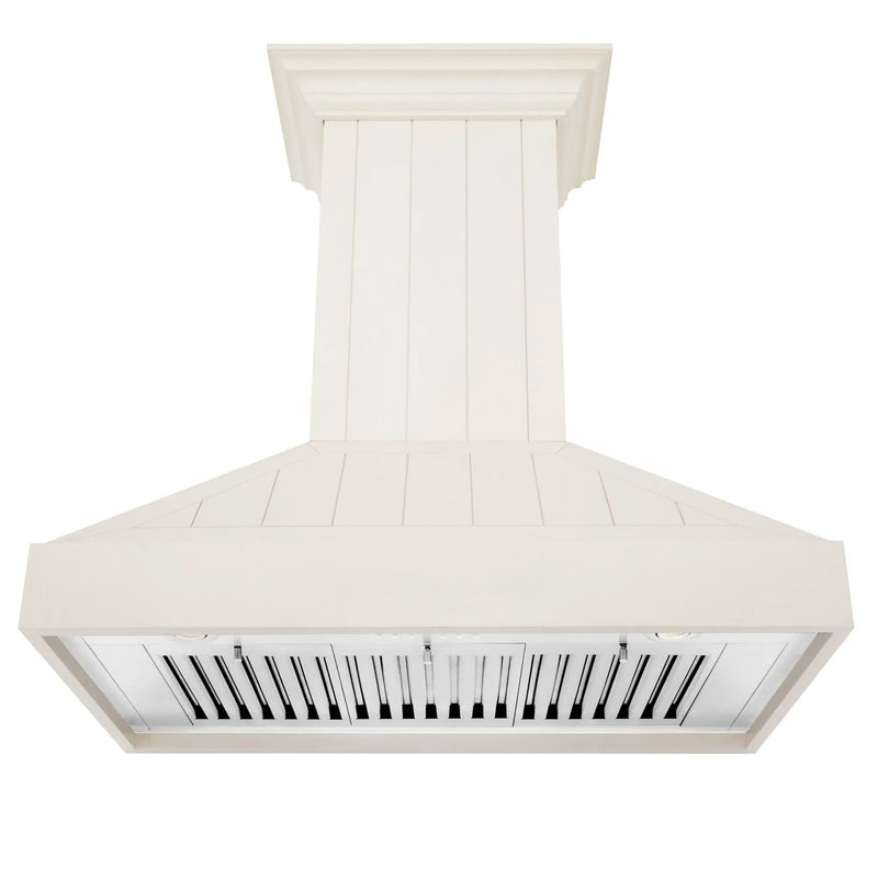 ZLINE 30" Wooden Wall Mount Range Hood in Cottage White, KPTT-30 by Farmhouse Kitchen and Bath
