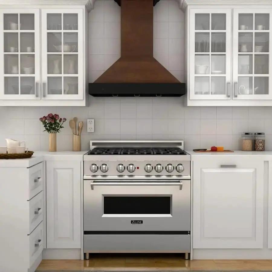ZLINE 30" Wooden Wall Range Hood, Crown Molding KBAR-30 by Farmhouse Kitchen and Bath
