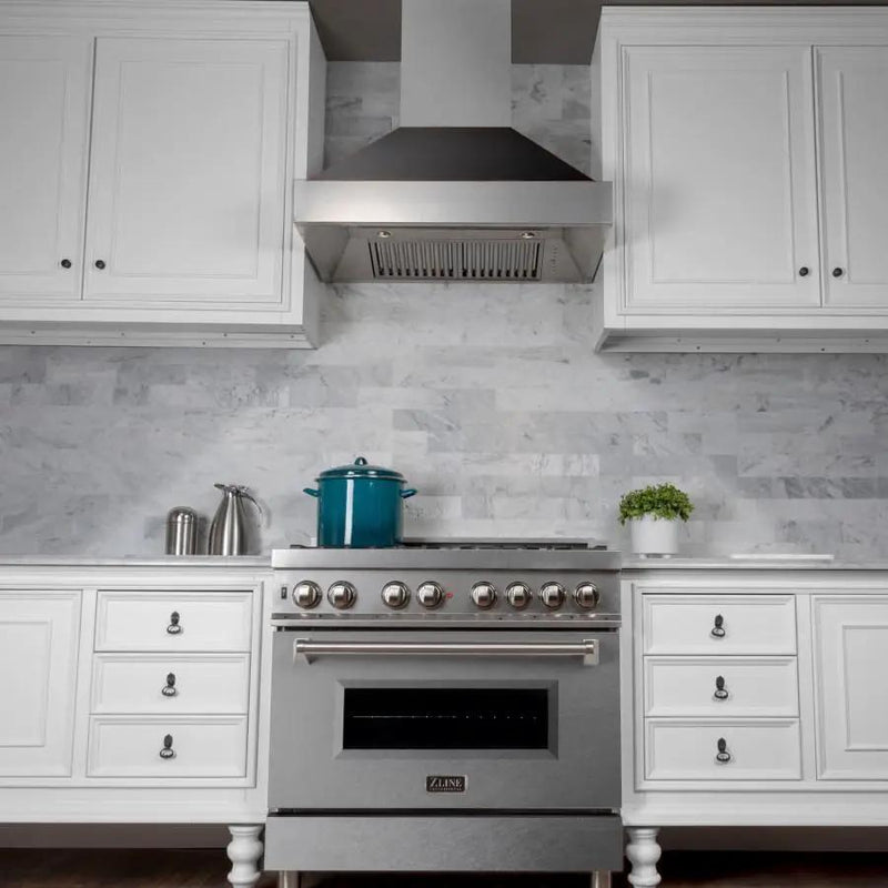ZLINE 30" ZLINE DuraSnow Wall Range Hood, Oil Rubbed Shell, 8654ORB-30 by Farmhouse Kitchen and Bath