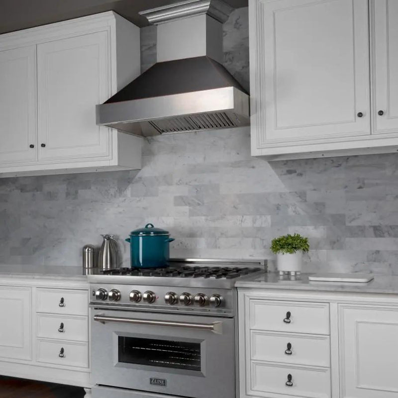 ZLINE 30" ZLINE DuraSnow Wall Range Hood, Oil Rubbed Shell, 8654ORB-30 by Farmhouse Kitchen and Bath