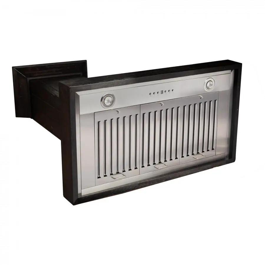 ZLINE 30"Wooden Wall Range Hood, Rustic Dark, KPDD-30 by Farmhouse Kitchen and Bath