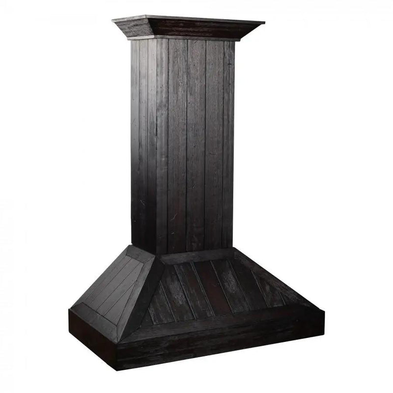 ZLINE 30"Wooden Wall Range Hood, Rustic Dark, KPDD-30 by Farmhouse Kitchen and Bath