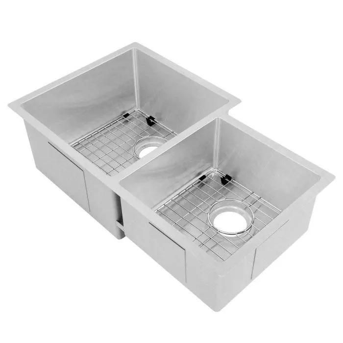 ZLINE 32" Undermount Double Bowl Sink, Dura Snow Stainless, SRDR-32S by Farmhouse Kitchen and Bath