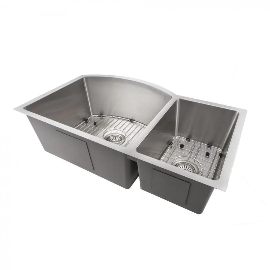 ZLINE 33" Undermount Double Bowl Sink in Stainless Steel, SC70D-33 by Farmhouse Kitchen and Bath