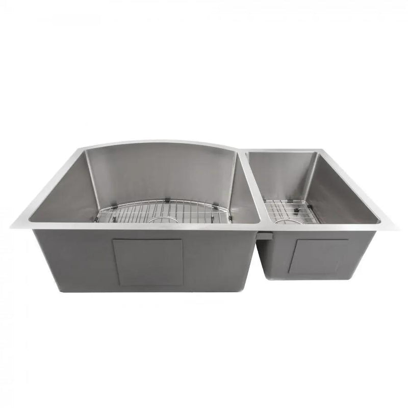 ZLINE 33" Undermount Double Bowl Sink in Stainless Steel, SC70D-33 by Farmhouse Kitchen and Bath