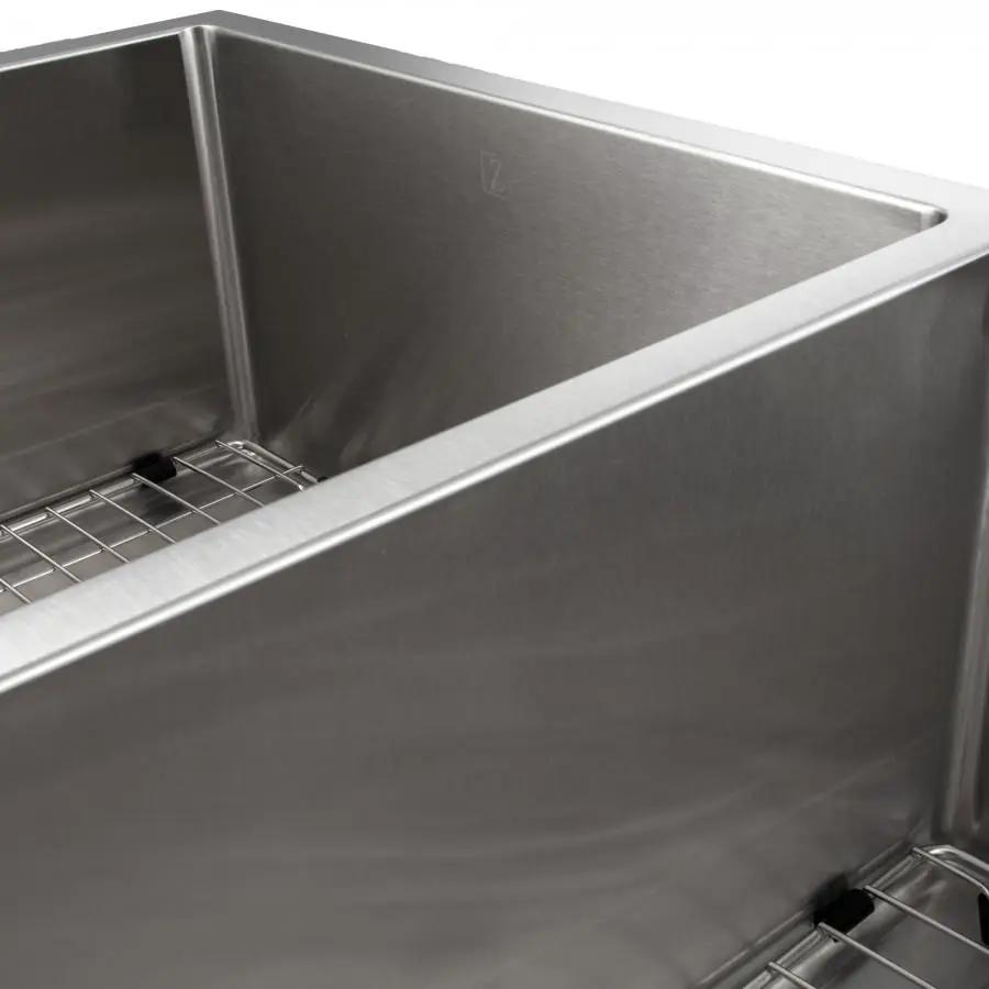 ZLINE 33" Undermount Double Bowl Sink in Stainless Steel, SR60D-33 by Farmhouse Kitchen and Bath