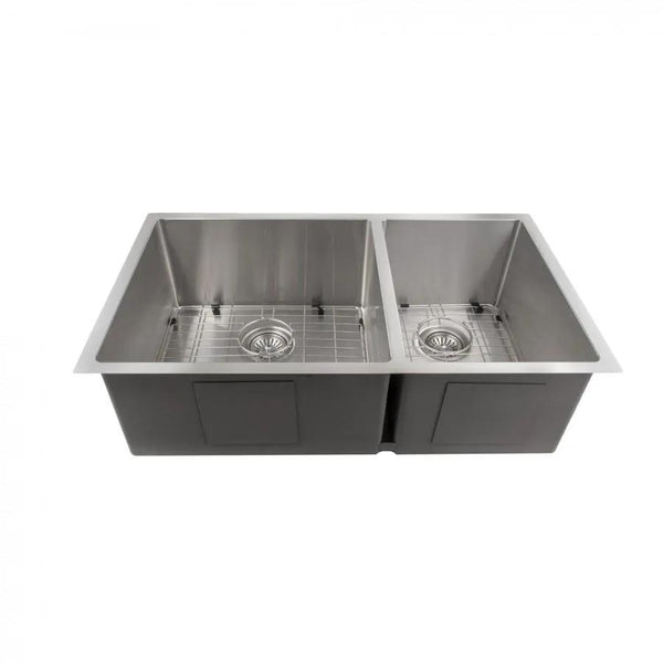 ZLINE 33" Undermount Double Bowl Sink in Stainless Steel, SR60D-33, photo 2 of 6