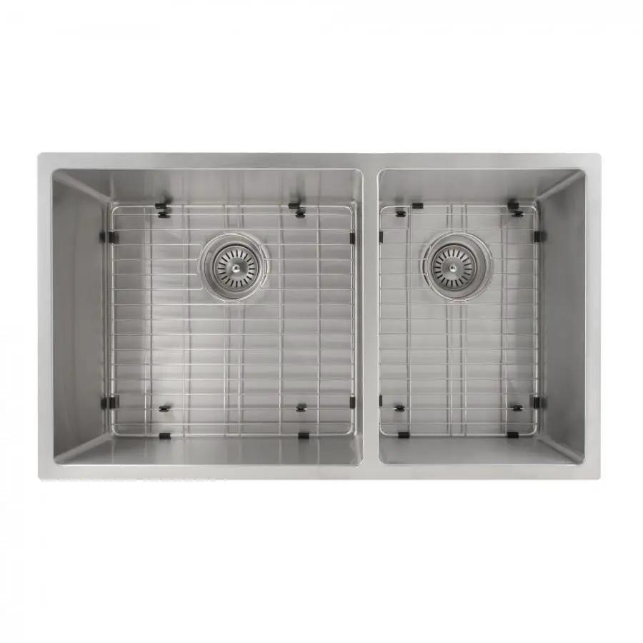 ZLINE 33" Undermount Double Bowl Sink in Stainless Steel, SR60D-33 by Farmhouse Kitchen and Bath