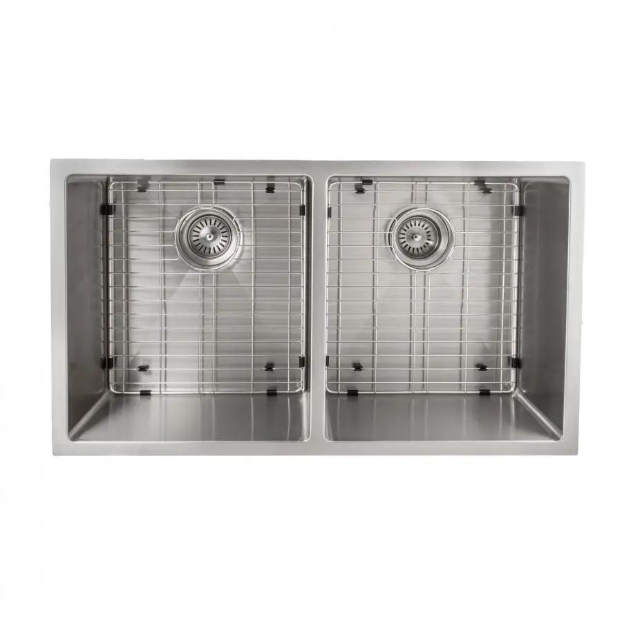 ZLINE 33" Undermount Double Bowl Sink, Stainless Steel, SR50D-33 by Farmhouse Kitchen and Bath