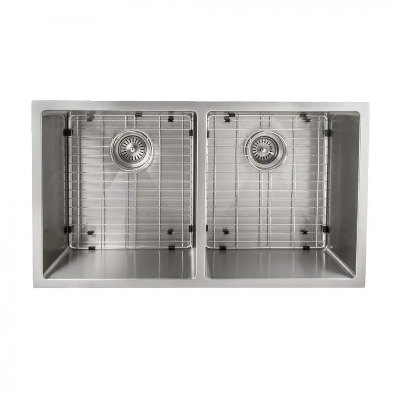 ZLINE 33" Undermount Double Bowl Sink, Stainless Steel, SR50D-33 by Farmhouse Kitchen and Bath