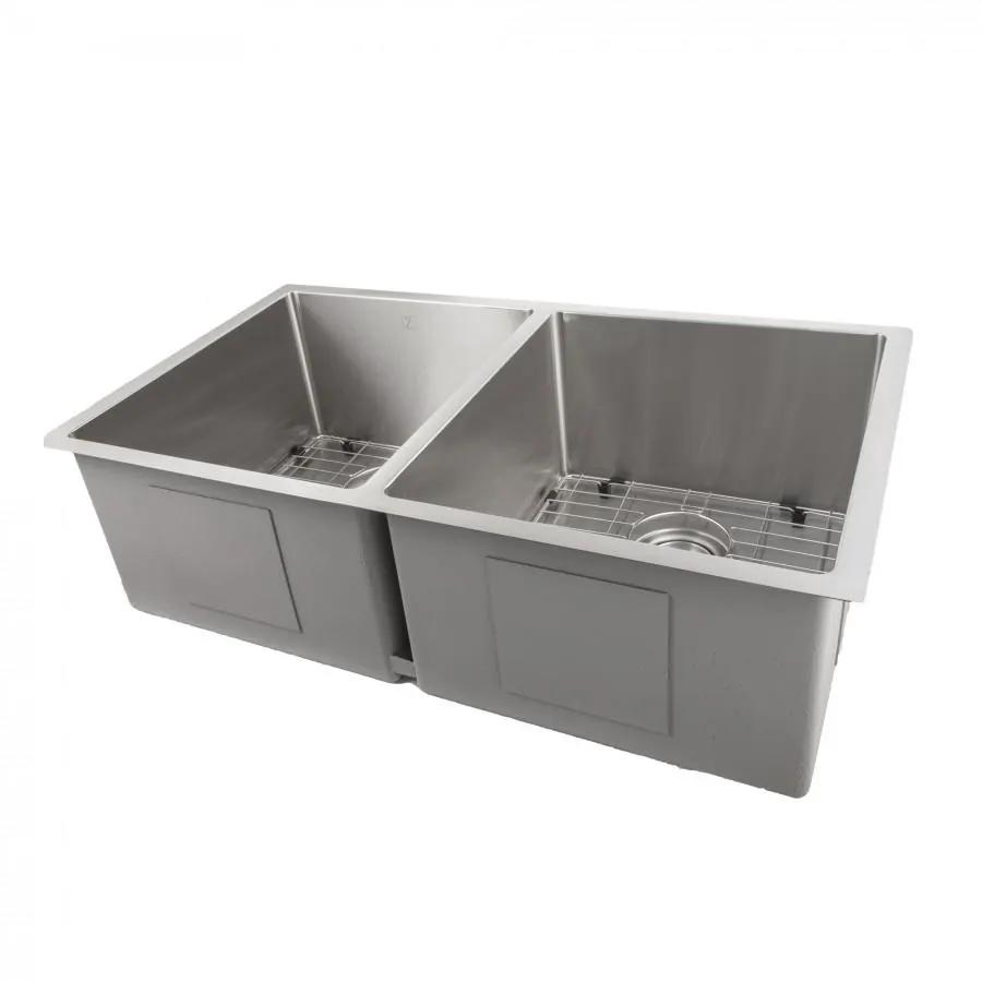 ZLINE 33" Undermount Double Bowl Sink, Stainless Steel, SR50D-33 by Farmhouse Kitchen and Bath